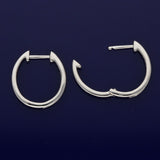 18ct White Gold Princess and Baguette Cut Diamond Hoop Earrings
