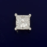 18ct Yellow Gold Princess Cut Diamond Screw Back Stud Earrings 0.50ct