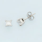 18ct White Gold Princess Cut F/G VS Diamond Stud Earrings 0.61ct