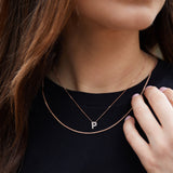 9ct Yellow Gold Initial A Diamond Pendant Necklace with 18" Chain