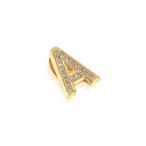 9ct Yellow Gold Initial A Diamond Pendant Necklace with 18" Chain