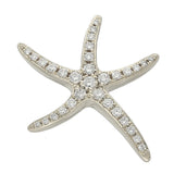 18ct White Gold Pave 0.32ct Diamond Starfish Pendant