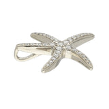 18ct White Gold Pave 0.32ct Diamond Starfish Pendant