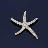 18ct White Gold Pave 0.32ct Diamond Starfish Pendant