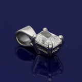 18ct White Gold 0.51ct E SI2 Radiant Cut Diamond Pendant