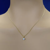 18ct Yellow Gold 0.31ct Diamond Compass Set Solitaire Pendant