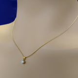 18ct Yellow Gold 0.31ct Diamond Compass Set Solitaire Pendant