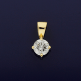 18ct Yellow Gold 0.31ct Diamond Compass Set Solitaire Pendant