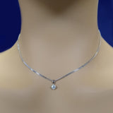 18ct White Gold 0.30ct Diamond Compass Set Solitaire Pendant