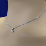 18ct White Gold 0.30ct Diamond Compass Set Solitaire Pendant