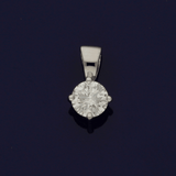 18ct White Gold 0.30ct Diamond Compass Set Solitaire Pendant