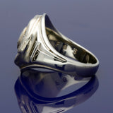 Vintage 10ct White Gold American Class Signet Ring 1972
