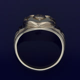 Vintage 10ct White Gold American Class Signet Ring 1972
