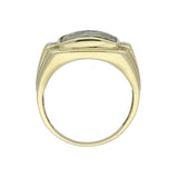 Pre-owned 9ct Yellow Gold Kemnay Granite Signet Ring