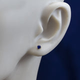 18ct Yellow Gold Blue Sapphire 3mm Stud Earrings