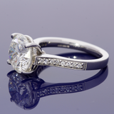 Pre-owned Platinum Certificated 3.76ct Diamond Solitaire Shoulders Ring