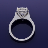 Pre-owned Platinum Certificated 3.76ct Diamond Solitaire Shoulders Ring