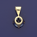 18ct Yellow Gold 0.67ct Sapphire Solitaire Pendant