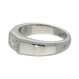 Platinum Laboratory-Grown Diamond 1ct Radiant Cut Bezel Set Signet Ring