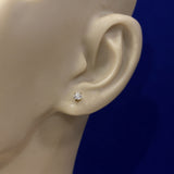 9ct Yellow Gold 0.25ct Round Diamond Claw Set Stud Earrings