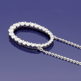 18ct White Gold 0.80ct Diamond Oval 16" Journey Necklace