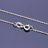 18ct White Gold 0.80ct Diamond Oval 16" Journey Necklace