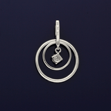 18ct White Gold 0.24ct Diamond Concentric Circles Pendant