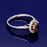 18ct White Gold Halo Ring with 1.21ct Certificated Chocolate Brown Diamond