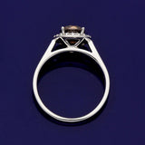 18ct White Gold Halo Ring with 1.21ct Certificated Chocolate Brown Diamond