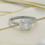 Platinum 0.50ct Diamond Halo Cluster Ring