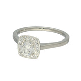 Platinum 0.50ct Diamond Halo Cluster Ring