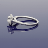 Platinum 0.50ct Diamond Halo Cluster Ring