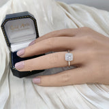 Platinum 0.50ct Diamond Halo Cluster Ring