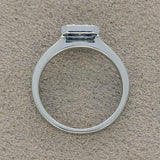 9ct White Gold Diamond Halo Cluster Ring with Diamond Set Shoulders