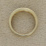 9ct Yellow Gold 0.25ct Baguette & Round Diamond 2 Row Wishbone Eternity Ring