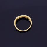 9ct Yellow Gold 2 Row Diamond Shaped Eternity Ring