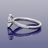 Platinum Certificated 0.54ct Marquise Solitaire RingÂ with Diamond Shoulders