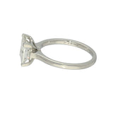 Platinum Certificated 2.05ct Princess Cut Diamond Solitaire Engagement Ring