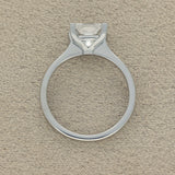 Platinum Certificated 2.05ct Princess Cut Diamond Solitaire Engagement Ring