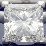 Platinum Certificated 2.05ct Princess Cut Diamond Solitaire Engagement Ring