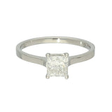 Platinum Certificated 0.90ct Princess Cut Diamond Solitaire Engagement Ring
