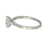 Platinum Certificated 0.90ct Princess Cut Diamond Solitaire Engagement Ring