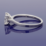 Platinum Certificated 0.90ct Princess Cut Diamond Solitaire Ring