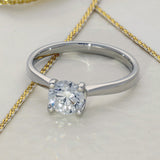 Platinum 0.90ct Certificated Round Brilliant Cut Diamond Solitaire Ring