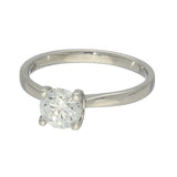 Platinum 0.90ct Certificated Round Brilliant Cut Diamond Solitaire Ring