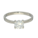 Platinum 0.90ct Certificated Round Brilliant Cut Diamond Solitaire Ring