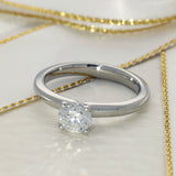Platinum 0.70ct E SI1 Certificated Diamond Solitaire Engagement Ring