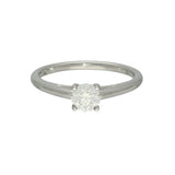 Platinum 0.50ct F VS2 Certificated Diamond Solitaire Ring
