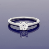Platinum 0.50ct F VS2 Certificated Diamond Solitaire Ring