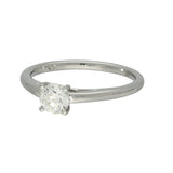 Platinum 0.50ct F VS2 Certificated Diamond Solitaire Ring